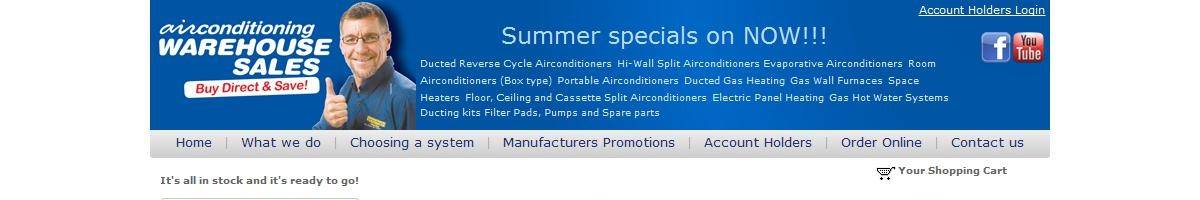 Airconditioning Warehouse Sales Underwood