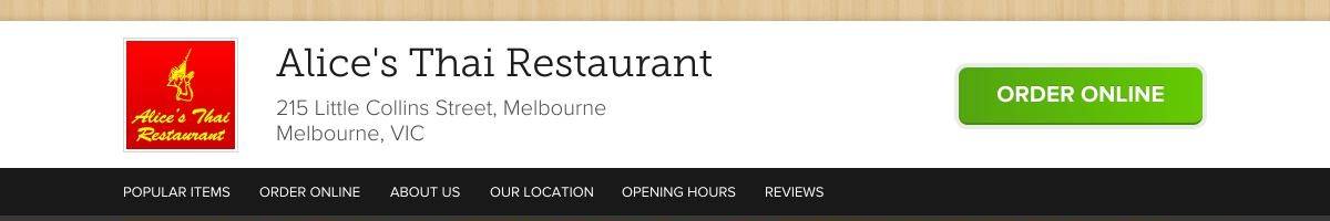 Alice's Thai Restaurant Melbourne