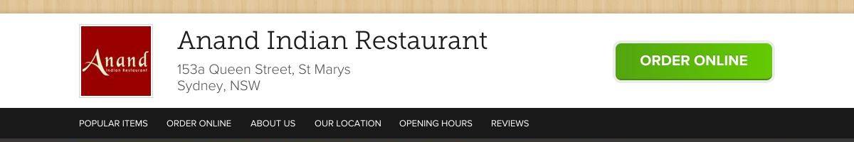 Anand Indian Restaurant St Marys