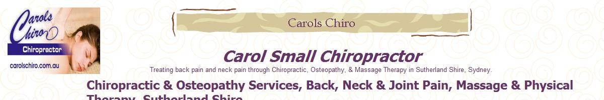 Carol Small Chiropractor Caringbah